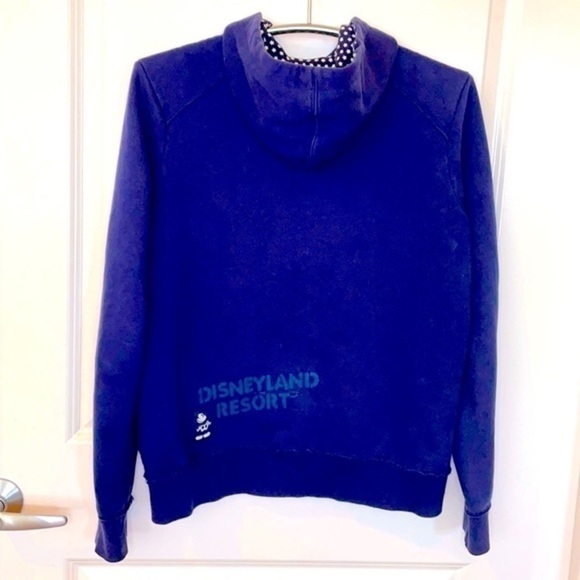 DISNEY | Women’s Navy Blue MICKEY MOUSE Full Zip Hooded Sweatshirt Size Medium - Picture 9 of 9